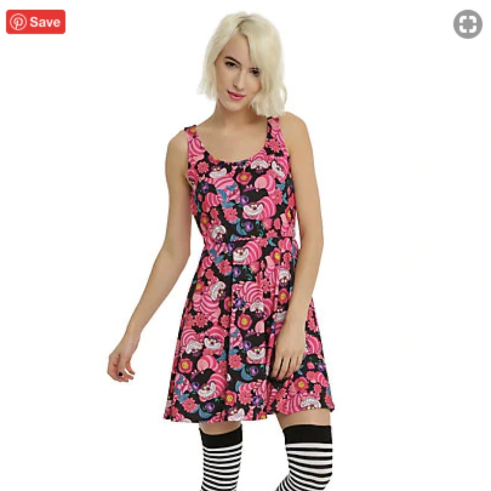 ⭐️HOST PICK⭐️ Disney Cheshire Cat Skater Dress, M